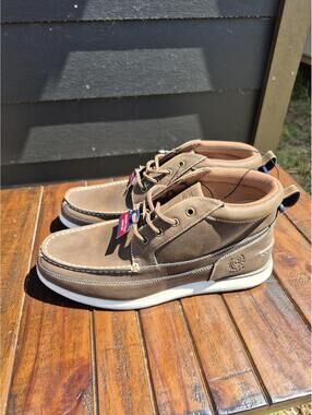 Chaps Mens Boots Chukka Size 10 Brown Shoes Toby NEW No box Business Casual Prep